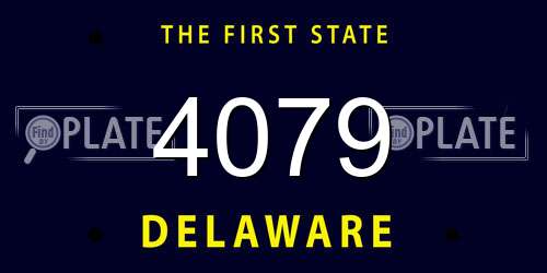 4079 Delaware License Plate