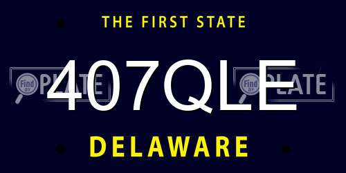 407QLE Delaware License Plate