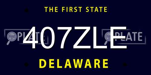 407ZLE Delaware License Plate