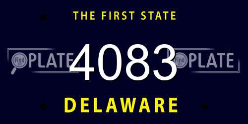 4083 Delaware License Plate