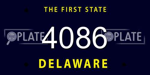 4086 Delaware License Plate