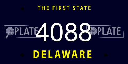4088 Delaware License Plate