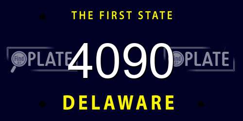 4090 Delaware License Plate