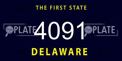 4091 Delaware License Plate