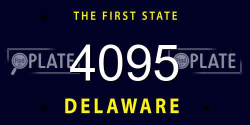 4095 Delaware License Plate