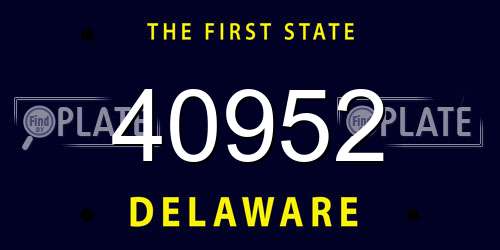 40952 Delaware License Plate