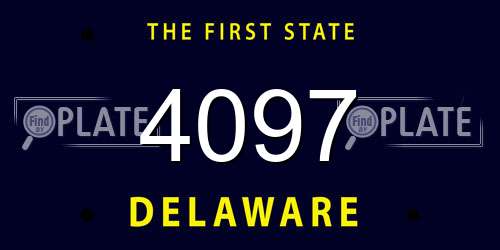 4097 Delaware License Plate