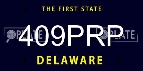 409PRP Delaware License Plate