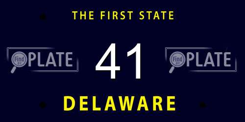 41 Delaware License Plate