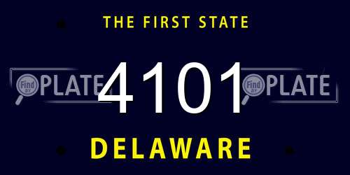 4101 Delaware License Plate