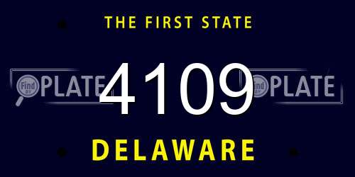 4109 Delaware License Plate