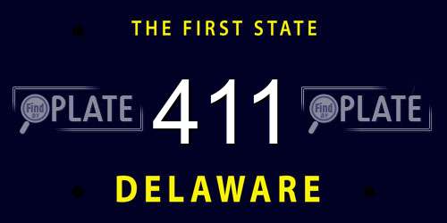 411 Delaware License Plate