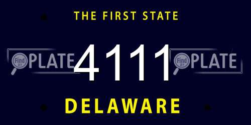 4111 Delaware License Plate