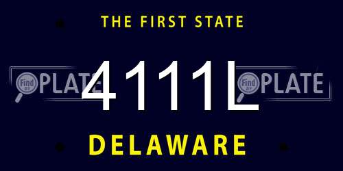 4111L Delaware License Plate