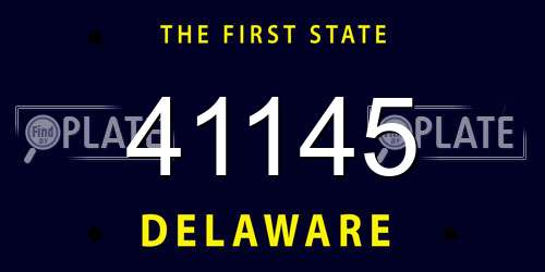 41145 Delaware License Plate