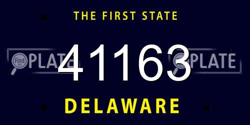 41163 Delaware License Plate