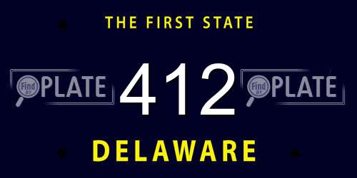 412 Delaware License Plate