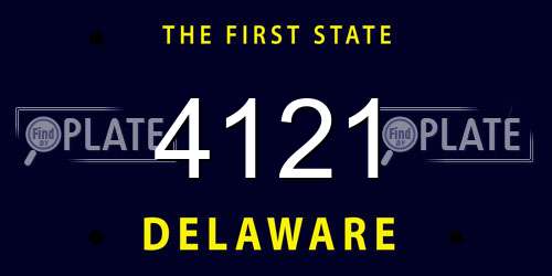 4121 Delaware License Plate
