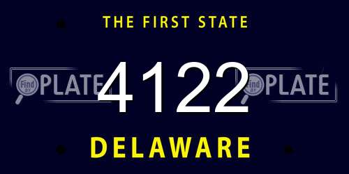 4122 Delaware License Plate