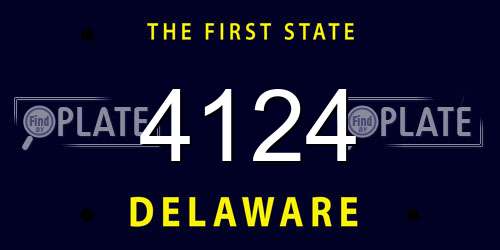 4124 Delaware License Plate