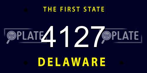 4127 Delaware License Plate
