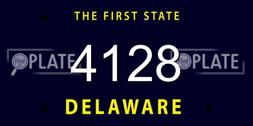 4128 Delaware License Plate