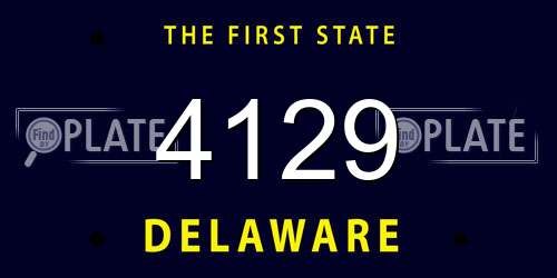 4129 Delaware License Plate
