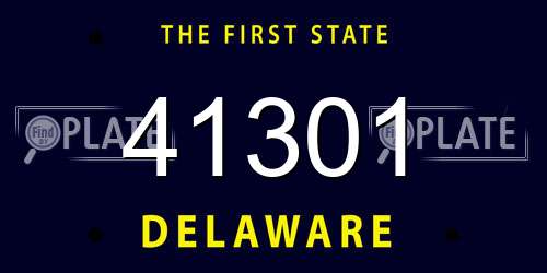41301 Delaware License Plate