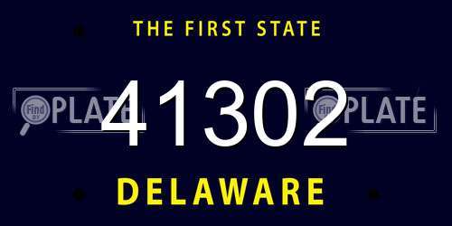 41302 Delaware License Plate