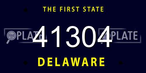 41304 Delaware License Plate