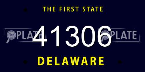 41306 Delaware License Plate