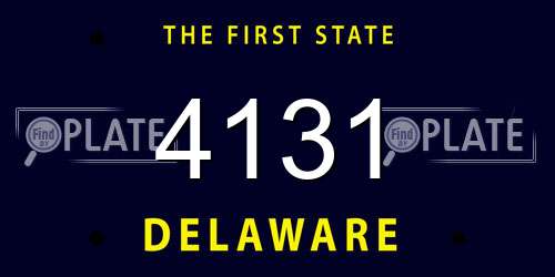 4131 Delaware License Plate