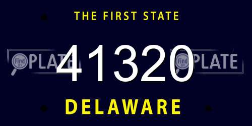 41320 Delaware License Plate