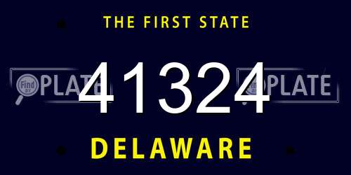 41324 Delaware License Plate