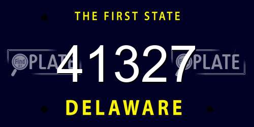 41327 Delaware License Plate