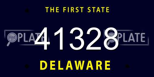 41328 Delaware License Plate
