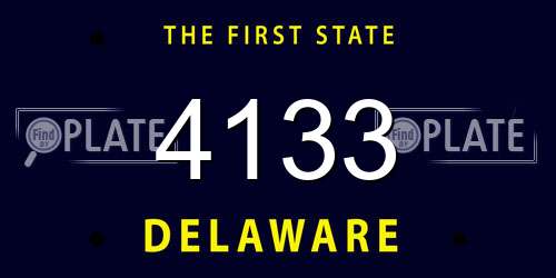 4133 Delaware License Plate