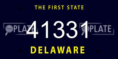 41331 Delaware License Plate