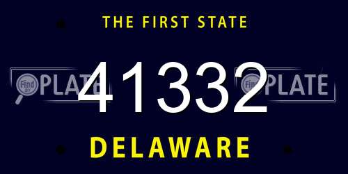 41332 Delaware License Plate