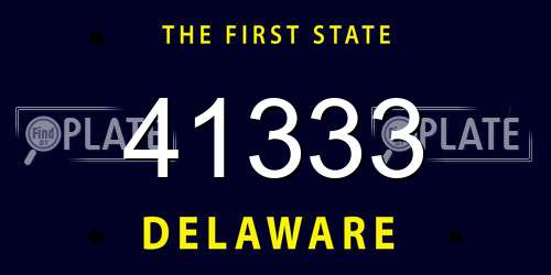41333 Delaware License Plate