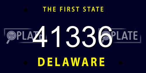 41336 Delaware License Plate