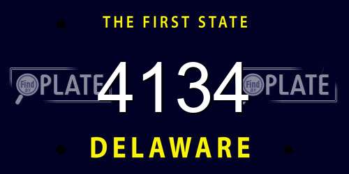 4134 Delaware License Plate