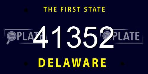 41352 Delaware License Plate