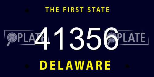 41356 Delaware License Plate