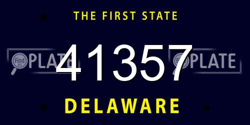 41357 Delaware License Plate