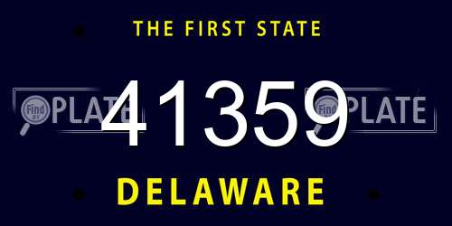 41359 Delaware License Plate
