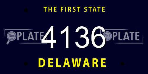 4136 Delaware License Plate