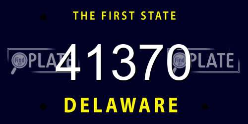 41370 Delaware License Plate