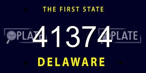 41374 Delaware License Plate