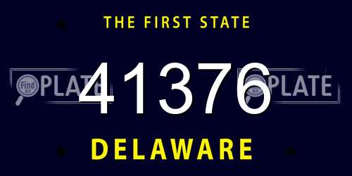 41376 Delaware License Plate